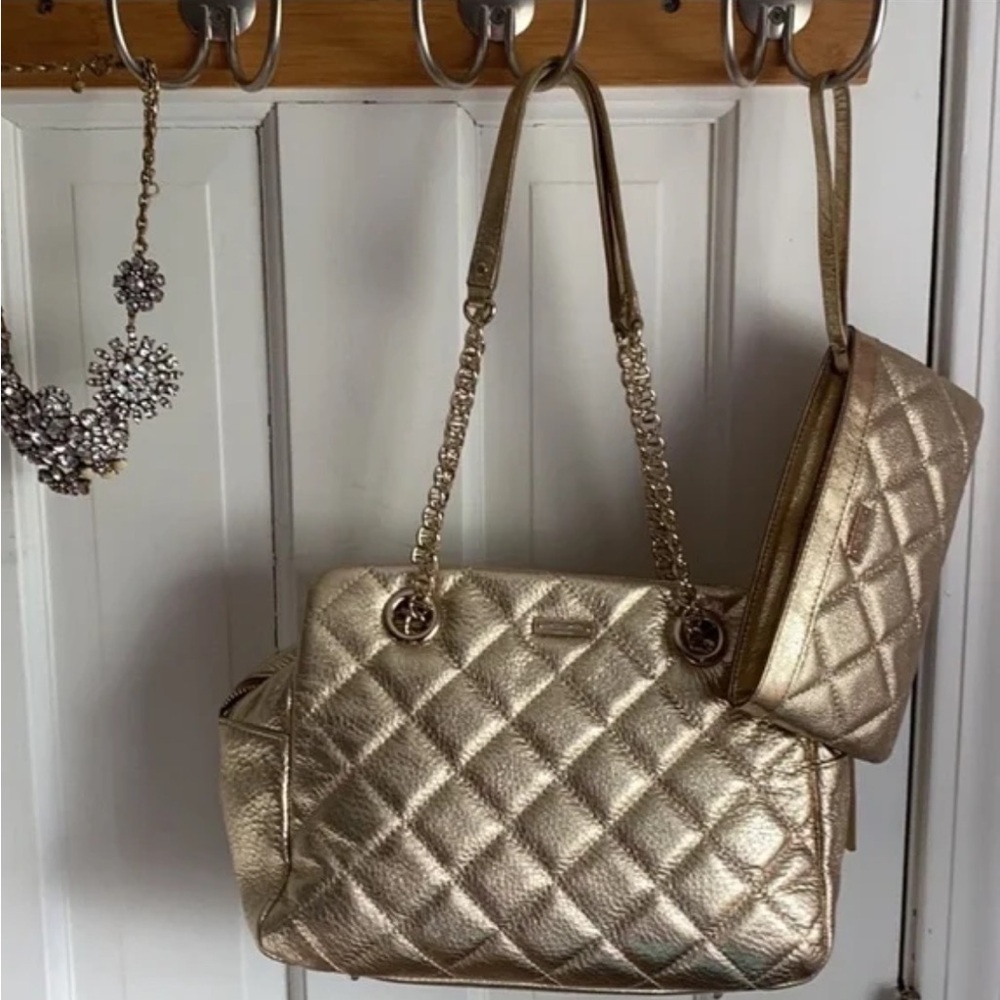Kate Spade Gold Coast Elizabeth Shoulder Bag Metallic Gold Shoulder Purse NWOT